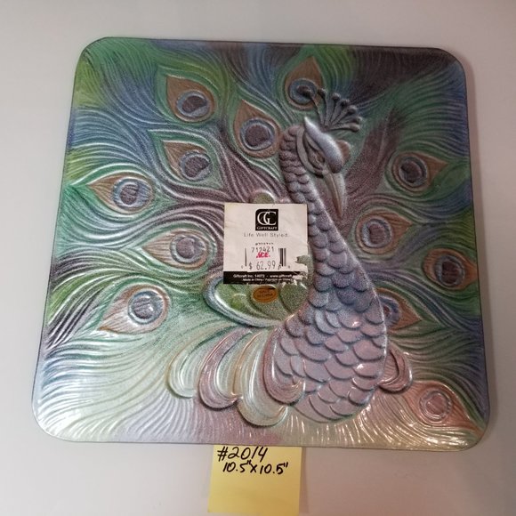 #2014 New GiftCraft RARE Collectable Peacock Tray - Picture 2 of 3